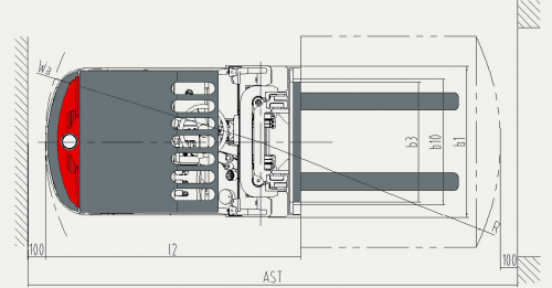 Электрический погрузчик LEMA FE M 10-3F DX30